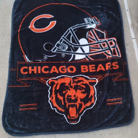 Vtg Chicago Bears Blanket NFL - Picture 1 of 3